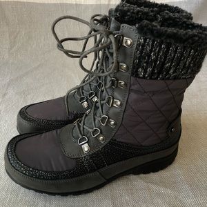New Propet Delaney Frost Suede Leather Snow Boot in Grey Size 6